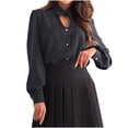 thumbnail image 2 of ZyeKqe Womens Long Sleeve Tops Business Casual Dressy Work Office Blouses Button down ShirtFall Outfits, 2 of 8