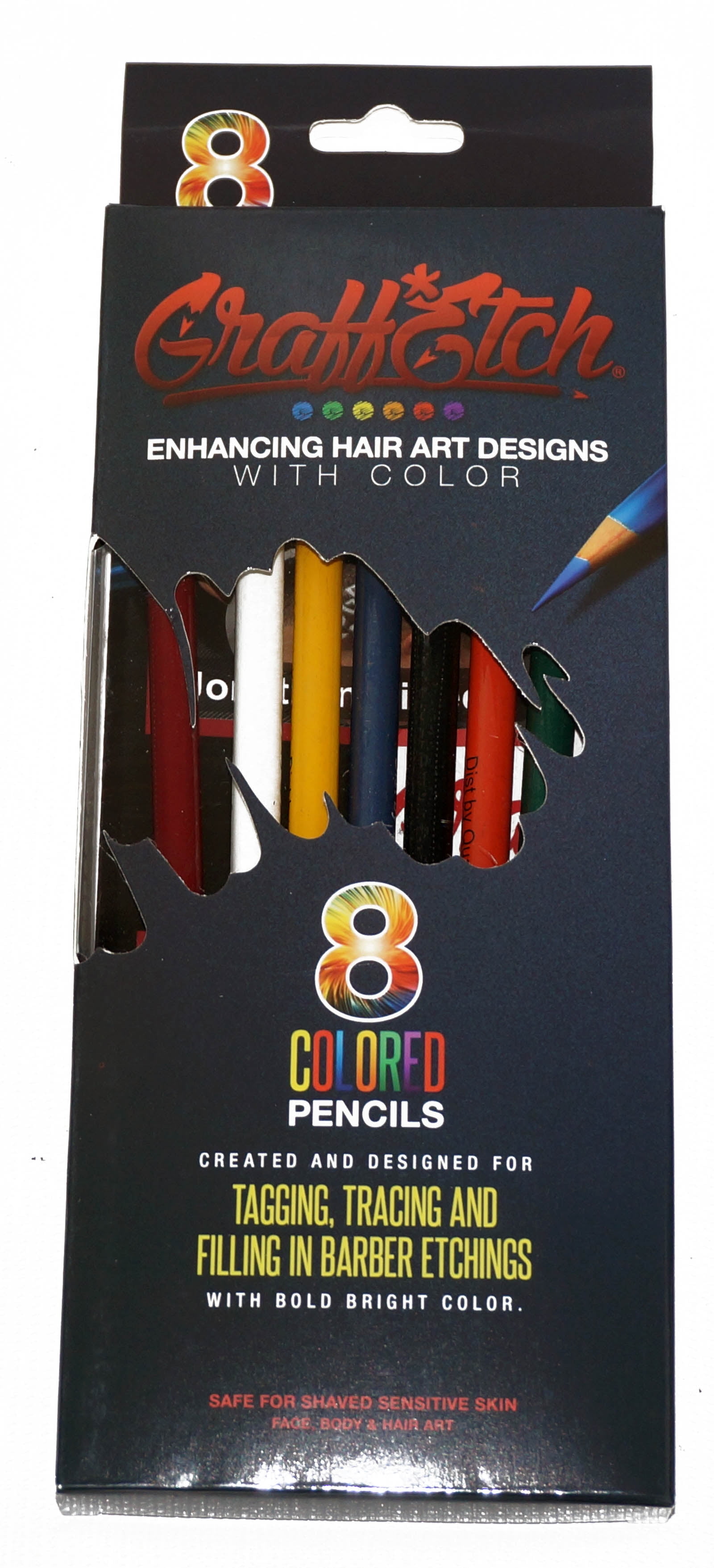 Graff Etch Hair Design Colored Pencils