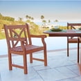 thumbnail image 2 of Vifah Malibu Outdoor 9-piece Wood Patio Dining Set with Extension Table, 2 of 2
