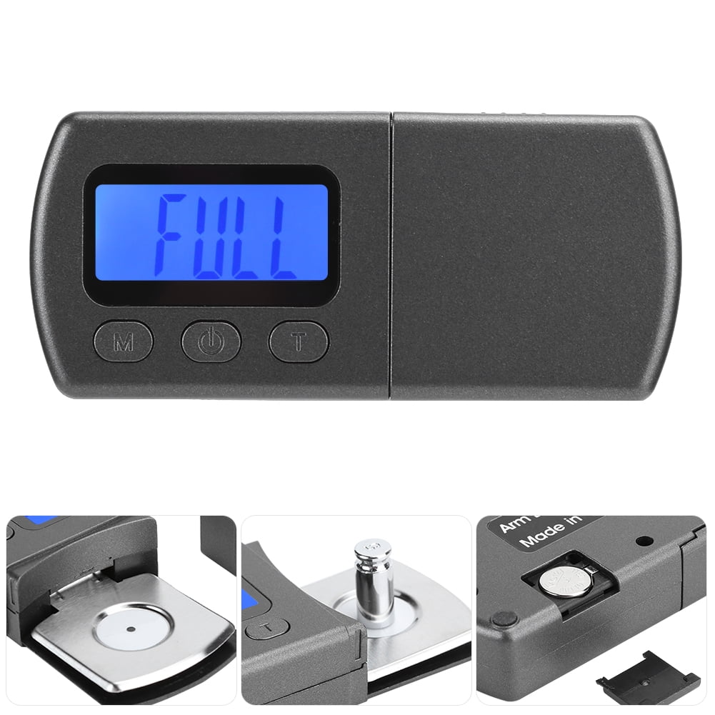 Higoodz Compact Digital Turntable Stylus Force Scale Gauge with Calibration Weight LCD Display
