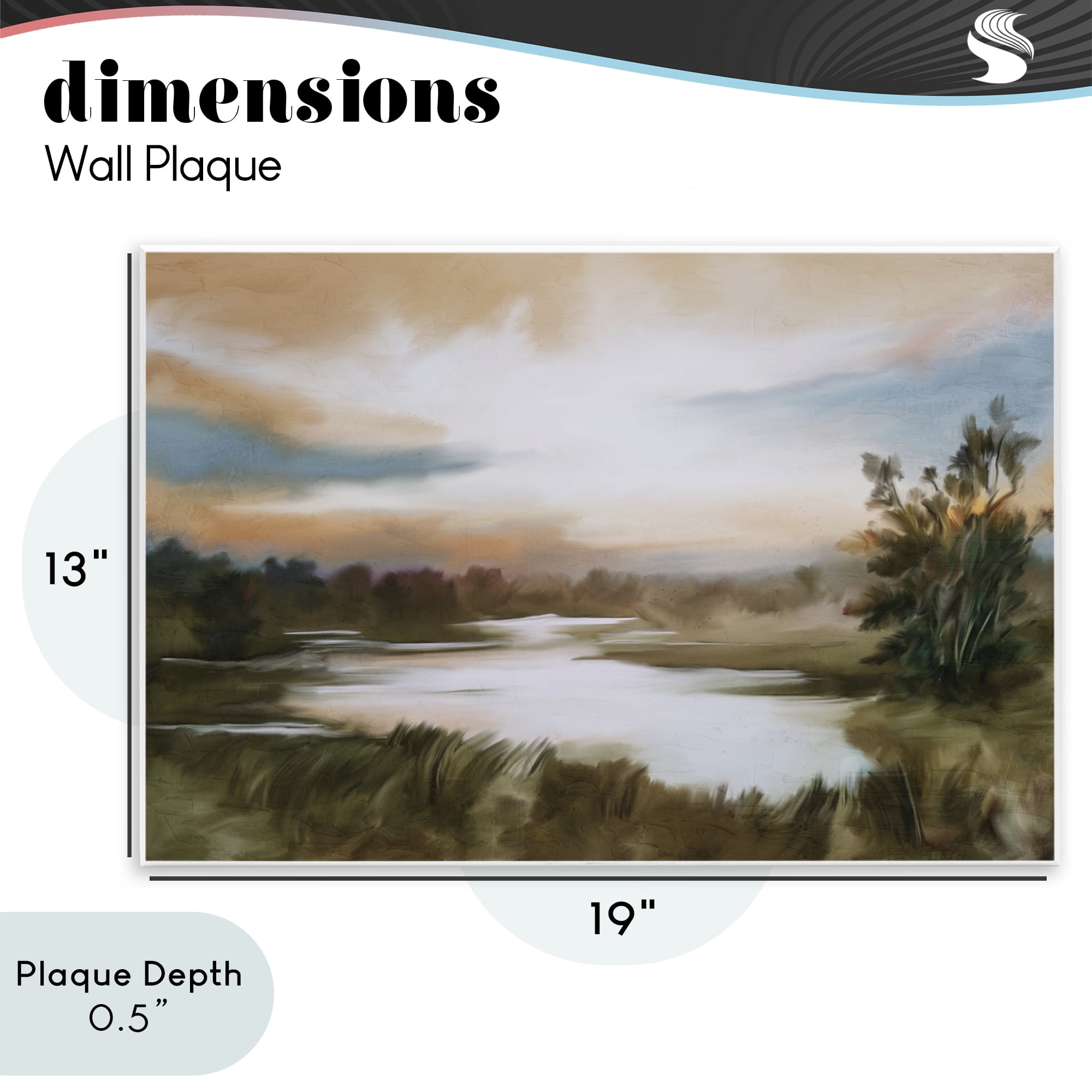 Stupell Industries Sunset Pond Countryside Wall Plaque Art, design by Kim Allen