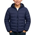 thumbnail image 2 of Cethrio Boys Puffer Jackets Size 8, Zip up School Warm Long Sleeve Winter Outerwear with Pockets Navy, 2 of 5