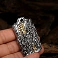 thumbnail image 5 of PAMTIER Men's Stainless Steel Personality Hip Hop Cool Punk Ancient Bark of a Tree Centipede Biker Pendant Necklace Ghost Skeleton with Chain, 5 of 6