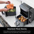 thumbnail image 6 of DoubleStack XL 2-Basket Air Fryer, Smart Cook System, DoubleStack Technology Cooks 4 Foods at Once, 10 QT, 6-in-1, Air Fry, Broil, Bake, Easy Meals, Easy Clean, Grey, 6 of 9