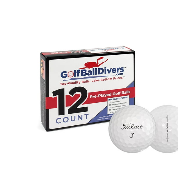 Titleist 2014 Pro V1 Golf Balls, Prior Generation, Used, Near Mint Quality, 12 Pack Walmart