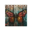 thumbnail image 4 of Butterfly on Wall Curtain Black Out Thermal Insulation Curtains Aesthetic 54 Inch Length for Bedroom Living Room 2 panels set, 4 of 5