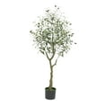 thumbnail image 3 of Olivo artificial con maceta, planta artificial decorativa de 1,2 m para jardín u oficina. Estilo A, 3 of 9