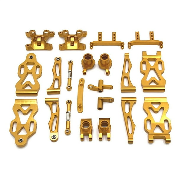 Kit de Accesorios de Actualización de Coche con Control Remoto de Aluminio para SCY 1/16 16101 16102 Gold