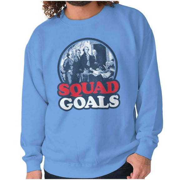 Squad Goal Founding Fathers Funny USA Unisex Plus Fleece Graphic Sweatshirt Brisco Brands 2X