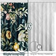 thumbnail image 2 of Black Floral Shower Curtain for Bathroom, Colorful Leaves Curtain Bathroom Decoration, Shower Curtain Set with Curtain Hooks, 2 of 6