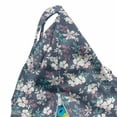 thumbnail image 5 of Floral Lounger Chair Bag, Neat Floral Pattern Soft Tones Leaves Spring Romance Ornaments Print, High Capacity Storage with Handle Container, Lounger Size, Purpleblue Multicolor, by Ambesonne, 5 of 5