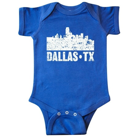 

Inktastic Dallas Texas City Skyline with Grunge Gift Baby Boy or Baby Girl Bodysuit