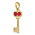 thumbnail image 5 of 14K Polished 3D Enameled Heart Key Charm K8635, 5 of 5