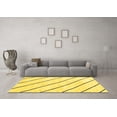 thumbnail image 3 of Ahgly Company Indoor Square Solid Yellow Modern Area Rugs, 6' Square, 3 of 4
