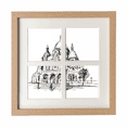 thumbnail image 1 of Landmark Sketch Landscape Frame Wall Tabletop Display 4 Openings Picture, 1 of 3