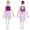Purple, variant on Doomiva Kids Girls Lyrical Dance Dresses Sparkly Sleeveless Figure Skating Dress Irregular Chiffon Hem Skirt Leotard Blue 14