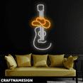 thumbnail image 2 of Craftnamesign Cowboy Hat Guitar Neon Sign, Music Band Wall Decor, Store Wall Art, 2 of 4