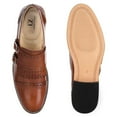 thumbnail image 5 of LIBERTYZENO Men's Double Buckle Monk Strap Genuine Leather Cap-Toe Dress Shoes, 5 of 5