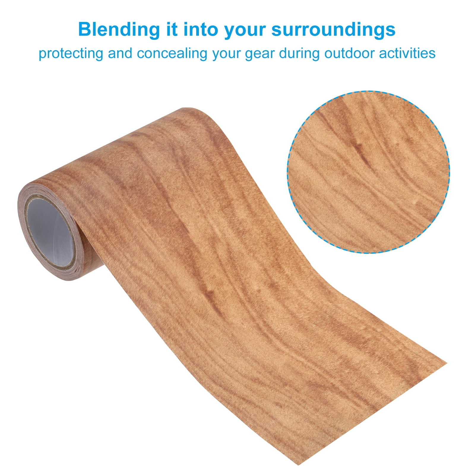 Uxcell Wood Grain Repair Tape Self Adhesive Realistic Textured Repair Tape Patch Chestnut Maple 4"x15ft