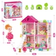 thumbnail image 5 of Freecat Dollhouse Kit for Girls, 4 Rooms, 98PCS Building Toys for Girls Ages 3-6 Years, Birthday Christmas Pretend Play Gift for Little Girl., 5 of 7