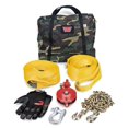 thumbnail image 1 of Warn Winch Rigging Kit 29460 Heavy Duty; With Snatch Block; Tree Trunk Protector; 3/4 Inch D-Shackle; 30 Foot Recovery Strap; 10 Foot Choker Chain; Pair of Gloves and Gear Bag; Camouflage Bag, 1 of 5