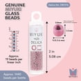 thumbnail image 3 of Miyuki Delica Seed Beads – Size 11/0 (1.6 mm), DB1376, Dyed Opaque Wine, 7.2 g, Approx. 1440 Beads, 3 of 7
