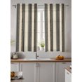 thumbnail image 2 of Boho Streiped Tier Curtains 45 Inch Length,Sheer Curtains for Bedroom Living Room Window Vintage Abstract Beige Vertical Stripes Small Half Window Kitchen Curtains & Drapes 27.5"x45" 2 Panels, 2 of 6