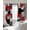Red, variant on Navy Blue Black Geometric Blackout Curtains for Bedroom/Living Room, Thermal Insulated Kitchen Curtains, Modern Abstract Art Block Grommet Darkening Window Treatment Drapes 27.5"x39"x2