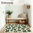 thumbnail image 3 of ODIKA 8' x 10' Machine Washable Non-Slip Area Rug, Christmas Holly-Leaf High Traffic Rug, Green, 501623, 3 of 7