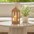 thumbnail image 2 of My Texas House Woven Rattan Lantern, 14.75 in., 2 of 7