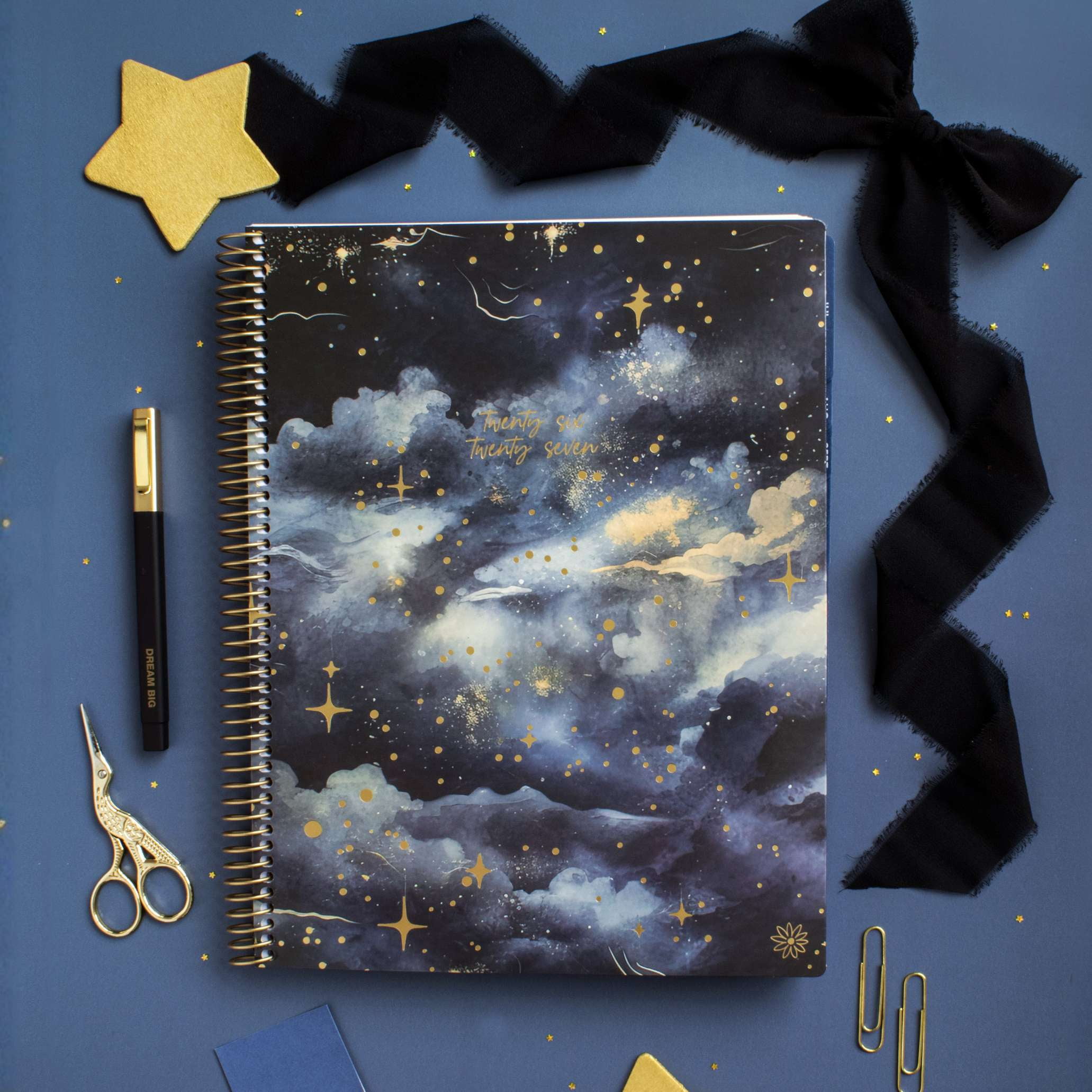 bloom daily planners 2026-2027 Academic Planner, 13 Month Monthly & Weekly, 8.5" x 11" Soft Cover, Stickers Included, Midnight Sky