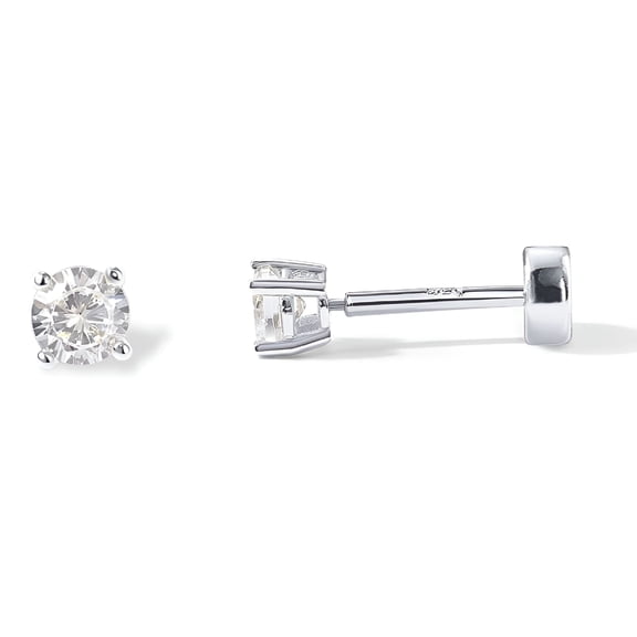 DESIGNICE 14K Gold Plated Solid 925 Sterling Silver Post Cubic Zirconia Stud Flat Back Earrings for Women | Cartilage Earring | Helix Piercing Jewelry | Small Stud Earrings for Women