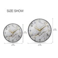 thumbnail image 2 of White and Gold Marble Acrylic Wall Clocks Quiet Round Clock Battery Operated Non-Ticking Clock for Bedroom Kitchen Office Decorative 9.5 Inch, 2 of 10