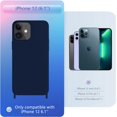 thumbnail image 2 of Compatible with iPhone 12 Case with Lanyard Crossbody iPhone Case with Strap Adjustable Shockproof Drop Protection Silicone Phone Cover for iPhone 12 6.1’’ Navy Blue, 2 of 12