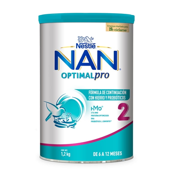 Fórmula de continuación NAN Optimal Pro etapa 2 de 6 a 12 meses 1.2 kg