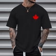 thumbnail image 1 of T-Shirt Vintage Décontracté Imprimé Partiel pour Hommes, Col Rond, Manches Courtes, Grande Taille, 1 of 3