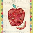 thumbnail image 3 of Prahl, Courtney 20x20 Black Modern Framed Museum Art Print Titled - Fruit Collage I - Apple, 3 of 5