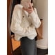 thumbnail image 4 of HOUZHOU Y2k Vintage Streetwear Jerseys de punto para mujer Estilo coreano Casual Cremallera suelta Suéter bordado sólido Otoño 2024, 4 of 5