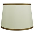 thumbnail image 4 of Urbanest Faux Silk French Drum Shade, 12x14x10", Cream With Gold Trim, 4 of 5