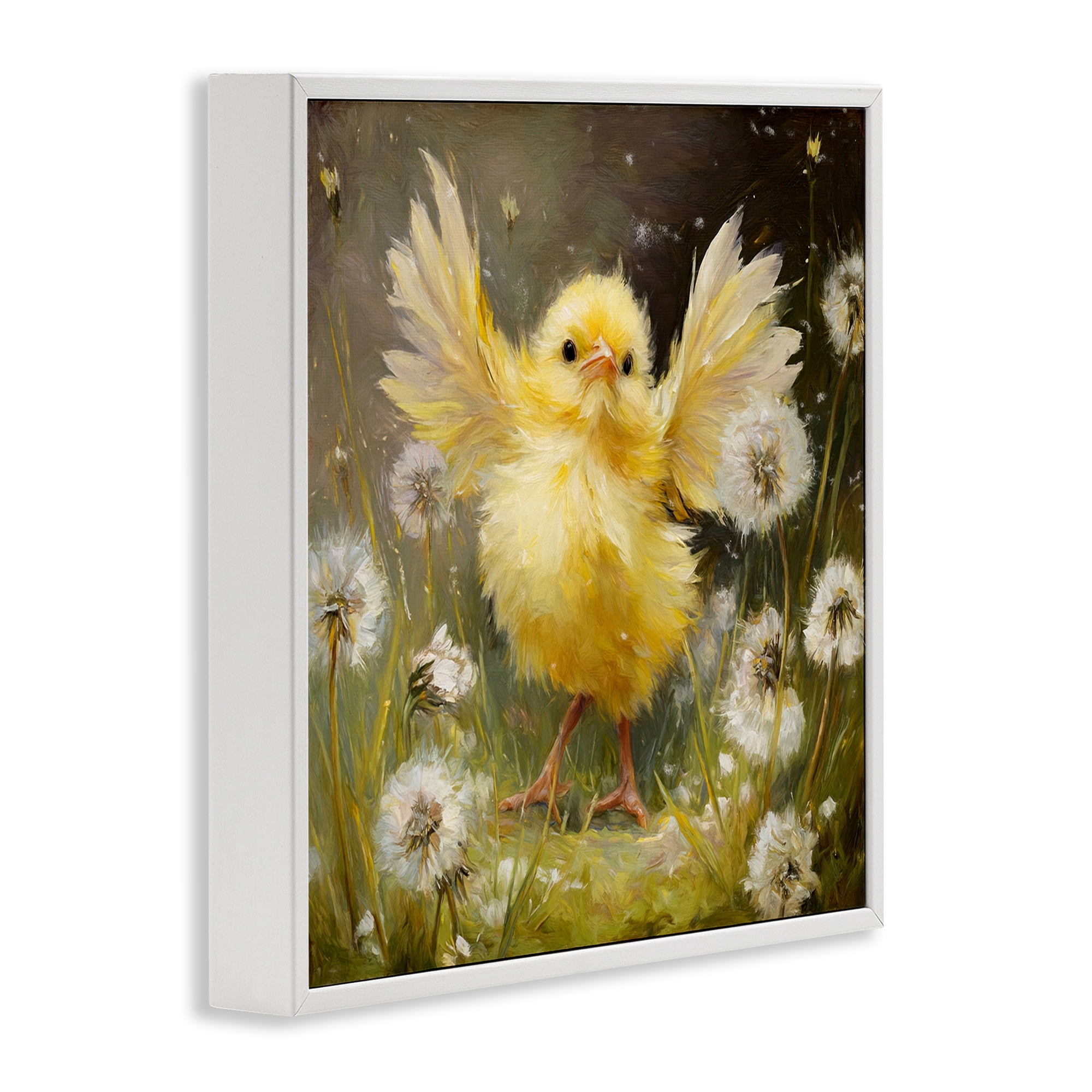 Stupell Industries Free As A Peep Chick White Framed Giclee Art, design by Tina LeCour