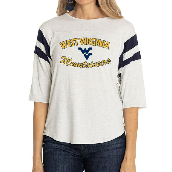 Women's Gray West Virginia Mountaineers Sabrina Jersey T-Shirt