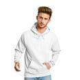 thumbnail image 2 of Men’s Hoodie Classic Red Pullover Sweatshirt Soft Fleece Adjustable Drawstring Hood Kangaroo Pocket Fall Winter Men Clothing,Size S-4XL, 2 of 5