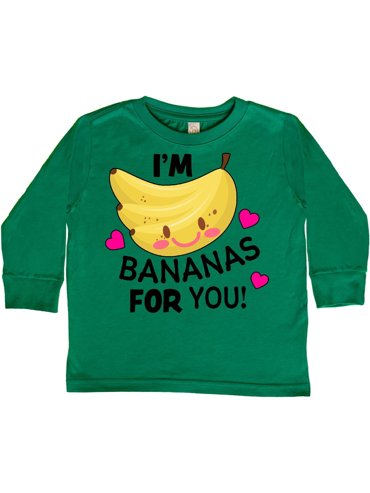INKtastic I'm a Bananas For You with Cute Banana and Hearts Toddler