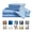 Chambray Blue, variant on CH 6-Piece Full Luxury Bed Sheet Set - Soft, Wrinkle & Fade Resistant Microfiber Bedding with 14" Deep Pocket & Embroidery, Misty Grey