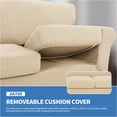 thumbnail image 4 of JIATER 2-Piece Armchair Sofa Cover Stretch Couch Cover Washable Sofa Slipcover Furniture Protector with 1 Cushion Cover,Light Beige, 4 of 8