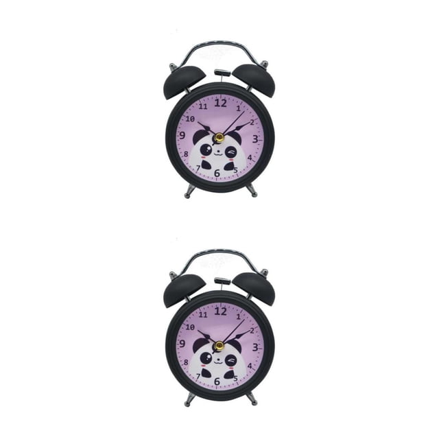 Reloj despertador de Metal Matsuzay 3 pulgadas con campana doble Negro