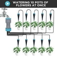 thumbnail image 2 of 2 Pack Drip Irrigation System Automatic Micro Drip Kit with 10 Drip 62 Inch Nozzles Irrigation Tubing Hose Garden Irrigation Head Drop Drip Watering System for Flower, Potted Plants, Vegetable, 2 of 7