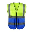 thumbnail image 2 of ZVNAΖH Construction Safety Vest for Men, High Visibility Zipper Front Safety Vest with Reflective Strips, 2 of 9