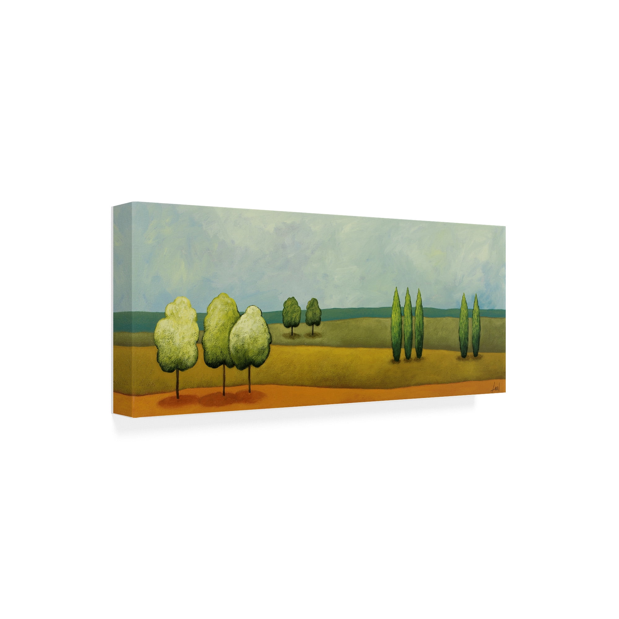 Trademark Fine Art 'Green Tuscan Paint Landscape 1' Canvas Art by Pablo Esteban