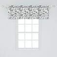 thumbnail image 2 of Ambesonne Ocean Window Valance, Sketchy Seafood Pattern, 54" X 18", Black and White, 2 of 3